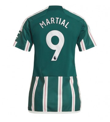 Manchester United Anthony Martial #9 Koszulka Wyjazdowych Kobiety 2023-24 Krótki Rękaw